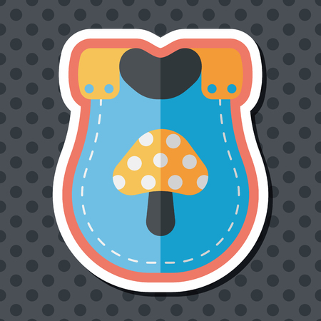 baby bib flat icon with long shadow,EPS 10のイラスト素材