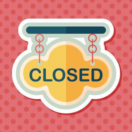 shopping store sign flat icon with long shadow,eps10のイラスト素材