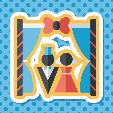 wedding ceremony flat icon with long shadow,eps10のイラスト素材