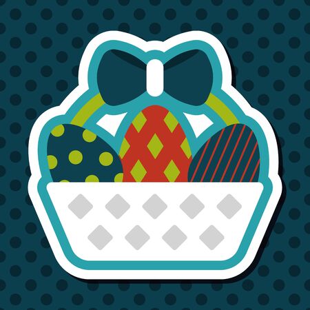 easter egg flat icon with long shadow,eps10のイラスト素材