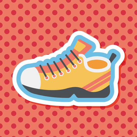 sneaker flat icon with long shadow,eps10のイラスト素材
