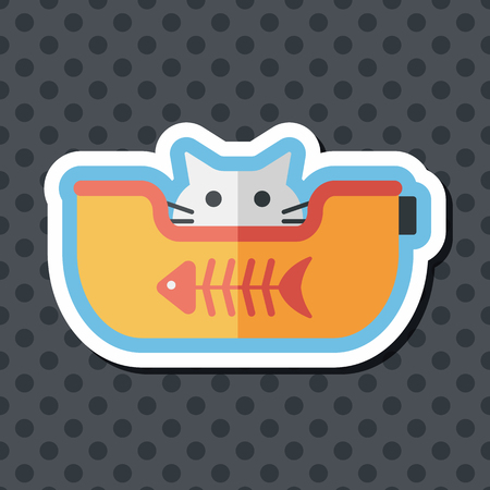 Pet bed flat icon with long shadow,eps10のイラスト素材