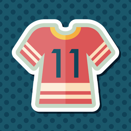 Sports jerseys flat icon with long shadow,eps10のイラスト素材