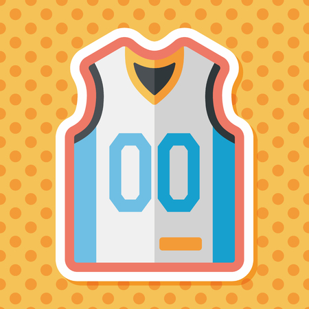 basketball clothing flat icon with long shadow,eps10のイラスト素材