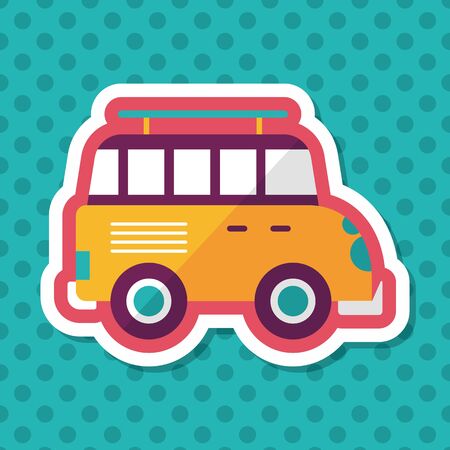 Transportation Sports Utility Vehicle flat icon with long shadow,eps10のイラスト素材