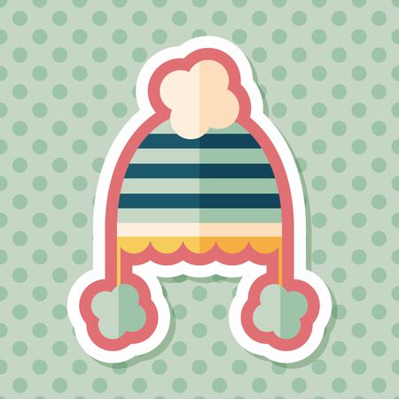 baby hat flat icon with long shadow,eps10のイラスト素材