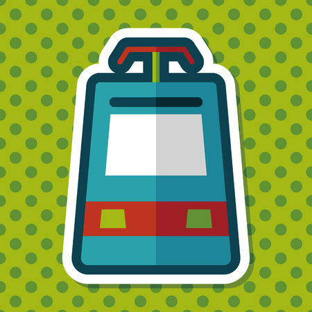 speed train flat icon with long shadowのイラスト素材