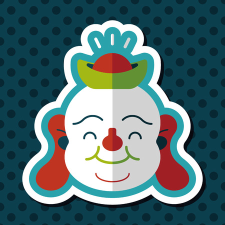 Chinese New Year flat icon with long shadow,eps10, Maitreya means "Bless you have wealth, monasticism and popularity."のイラスト素材