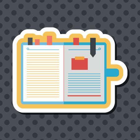 notebook flat icon with long shadow,eps10のイラスト素材