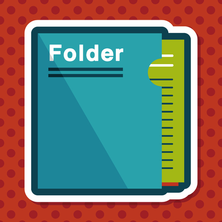 folder flat icon with long shadow,eps10のイラスト素材