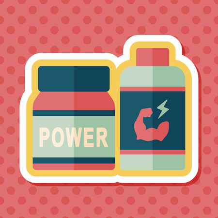 supplements drug flat icon with long shadow,eps10のイラスト素材