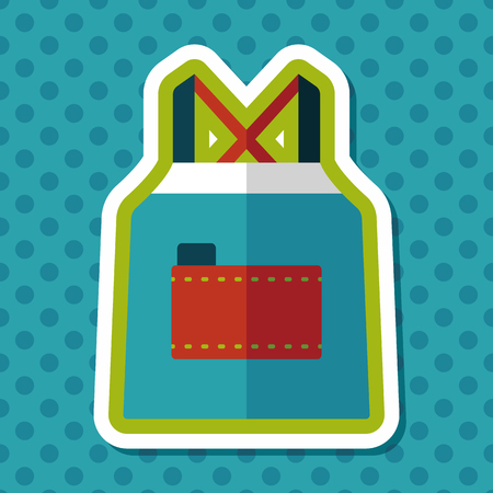 kitchenware apron flat icon with long shadow,eps10のイラスト素材