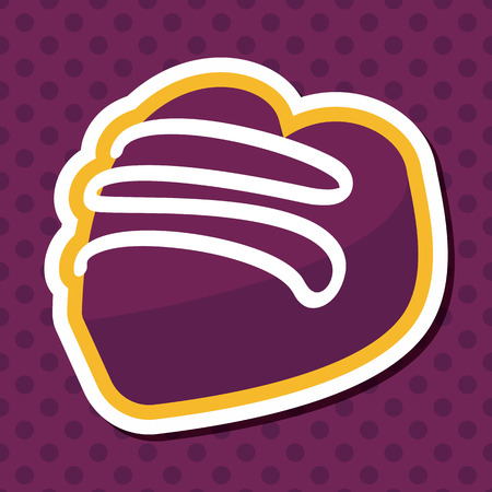 Valentine's Day chocolate flat icon with long shadow,eps10のイラスト素材