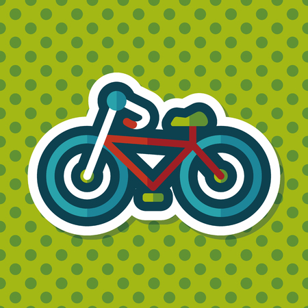 Transportation bicycle flat icon with long shadow,eps10のイラスト素材