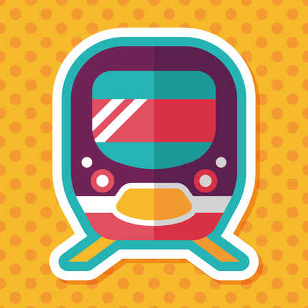Transportation subway flat icon with long shadow,eps10のイラスト素材