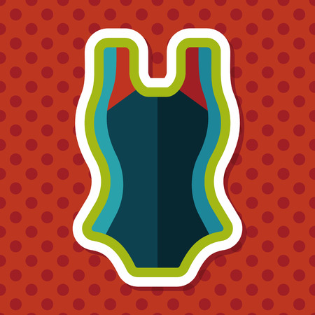 swimming suit flat icon with long shadow,eps10のイラスト素材