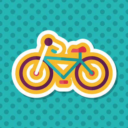 Transportation bicycle flat icon with long shadow,eps10のイラスト素材