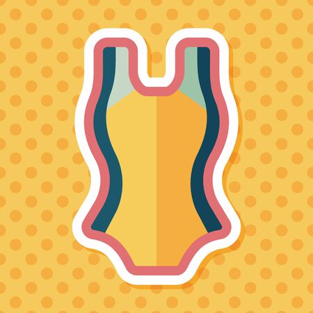 swimming suit flat icon with long shadow,eps10のイラスト素材
