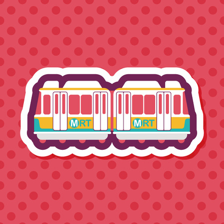 Transportation subway flat icon with long shadow,eps10のイラスト素材