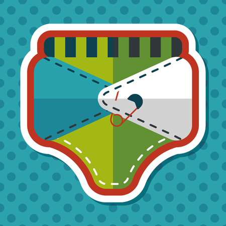 diaper flat icon with long shadow,EPS 10のイラスト素材