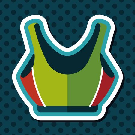 swimming suit flat icon with long shadowのイラスト素材