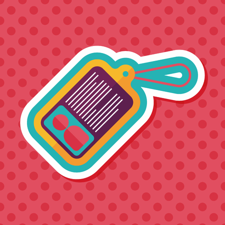 Identification card flat icon with long shadowのイラスト素材