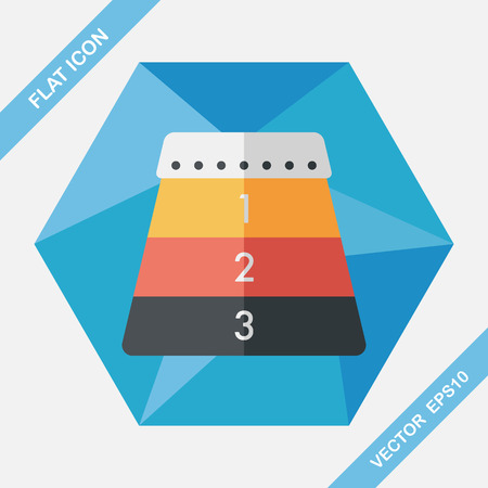 vaulting horse flat icon with long shadowのイラスト素材