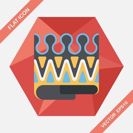 Birthday party crown flat icon with long shadow,eps10のイラスト素材