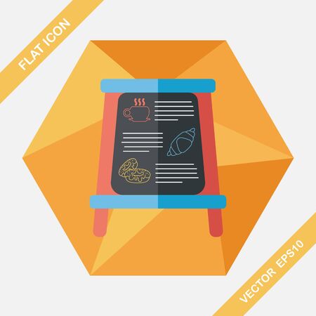 Coffee shop signs flat icon with long shadow,eps10のイラスト素材