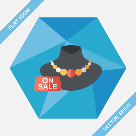 shopping sale Jewelry flat icon with long shadow,eps10のイラスト素材