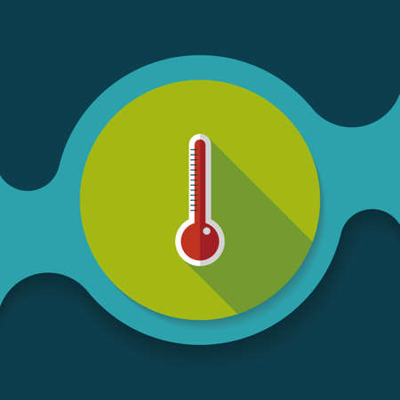 thermometer flat icon with long shadow,eps10