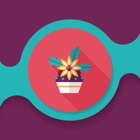 Christmas cake flat icon with long shadow,eps10のイラスト素材