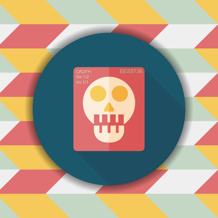 x-ray flat icon with long shadow,eps10のイラスト素材