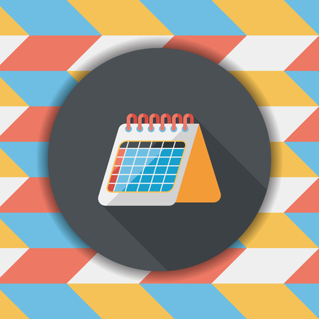 Calendar flat icon with long shadow,eps10のイラスト素材