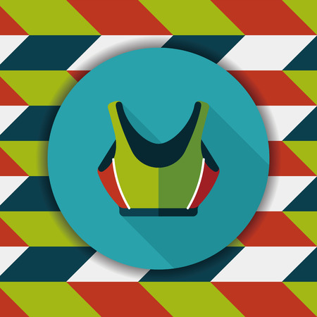 swimming suit flat icon with long shadowのイラスト素材