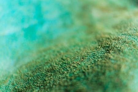 Green fabric texture close upの写真素材