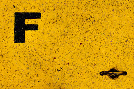 Yellow floors with F alphabet.の写真素材