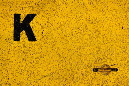 Yellow floors with K alphabet.の写真素材