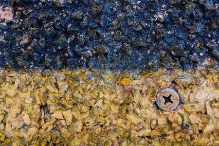 bolt over asphalt tarmac texture background.の写真素材