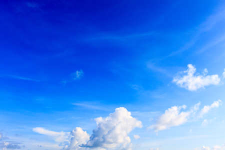 Blue sky with white cloud background.