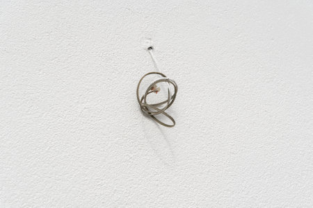 wires sticking out of the sidewall to the street