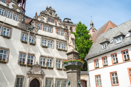 Historic Building Facade with Detailedの写真素材