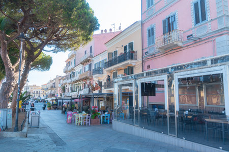 Quiet Italian Street Scene with Colorful Buildings