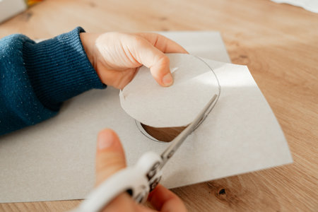 Cutting Paper Circleの写真素材