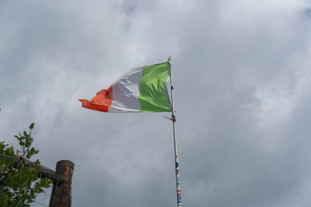 Flag Waving in the Windの写真素材