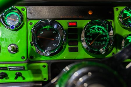 Dashboard of commercial truckの写真素材