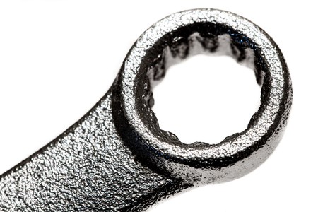 View of section of a metal wrenchの写真素材