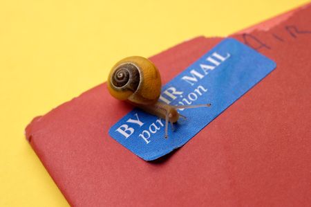 Air Mail Snail Mail Conceptの写真素材