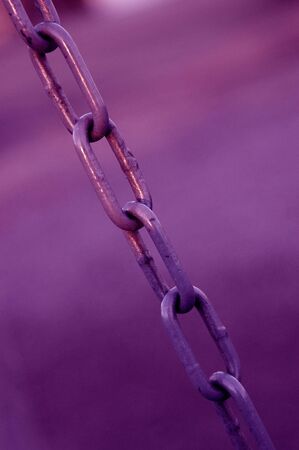 Chain Links in a colorful purple tone.の写真素材
