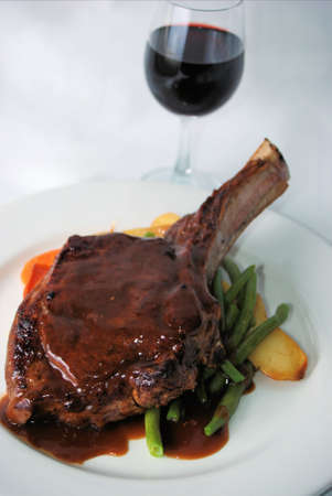 Rib eye on the boneの写真素材